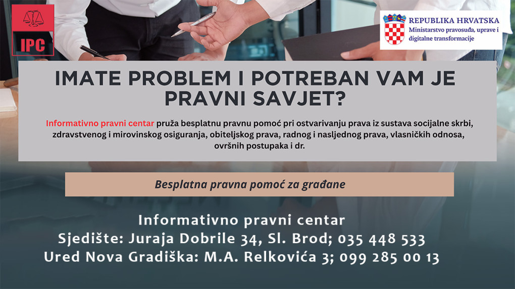 Besplatna pravna pomoć u Požegi 4. prosinca 2025.