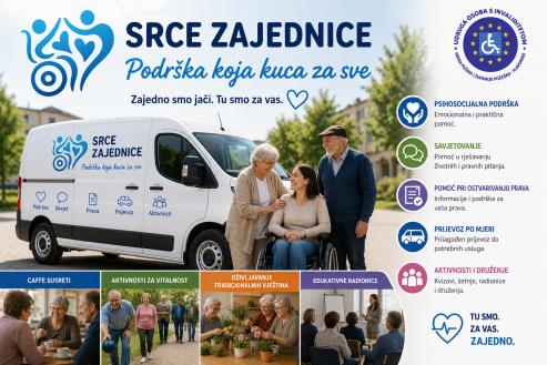 JAVNI POZIV Iskaz interesa za uključivanje u projekt „Srce zajednice – Podrška koja kuca za sve“