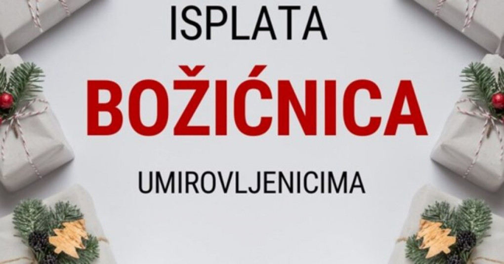 Božićnice za požeške umirovljenike - podnošenje zahtjeva od 21. studenog  do 2. prosinca