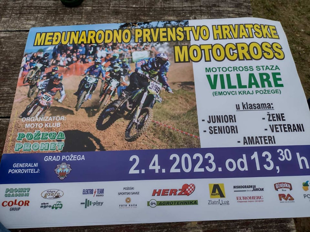 Međunarodno prvenstvo Hrvatske u motocrossu ove nedjelje na Vilarama 