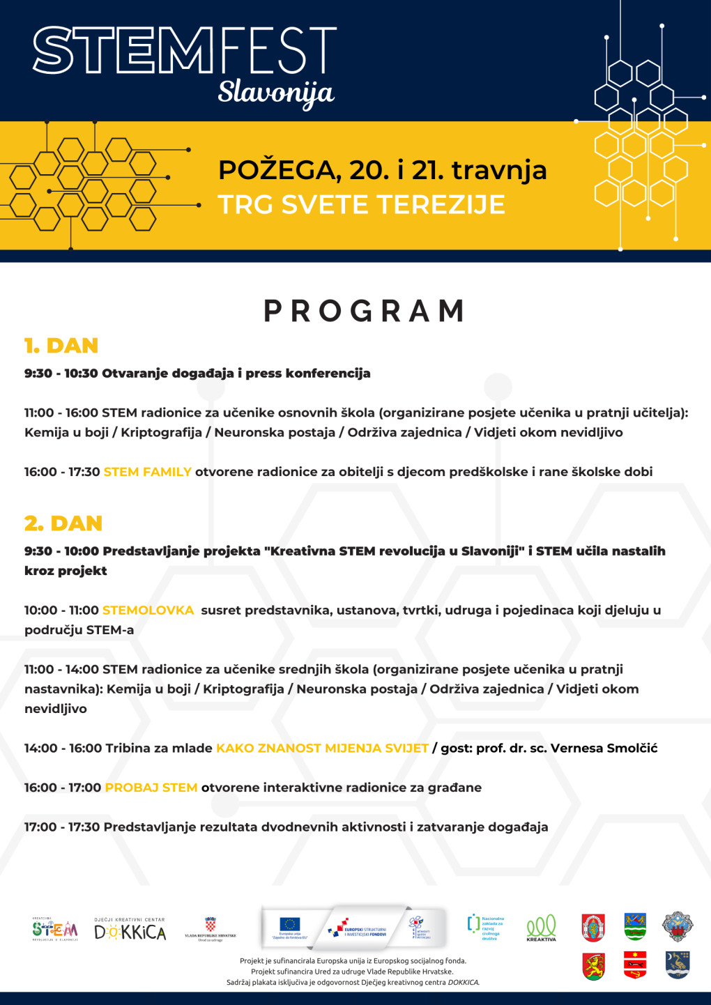 STEM FEST Slavonija 20. i 21. travnja u Požegi
