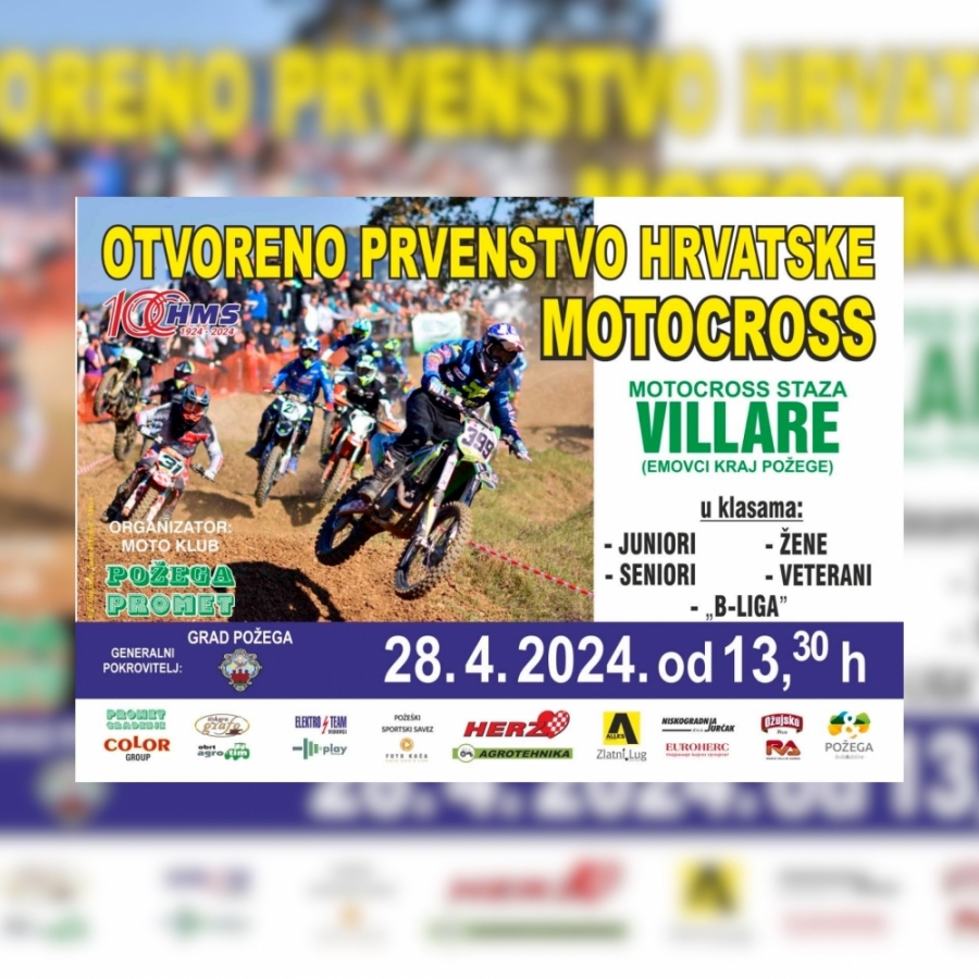 Najava manifestacije Otvoreno prvenstvo Hrvatske u Motocross-u 