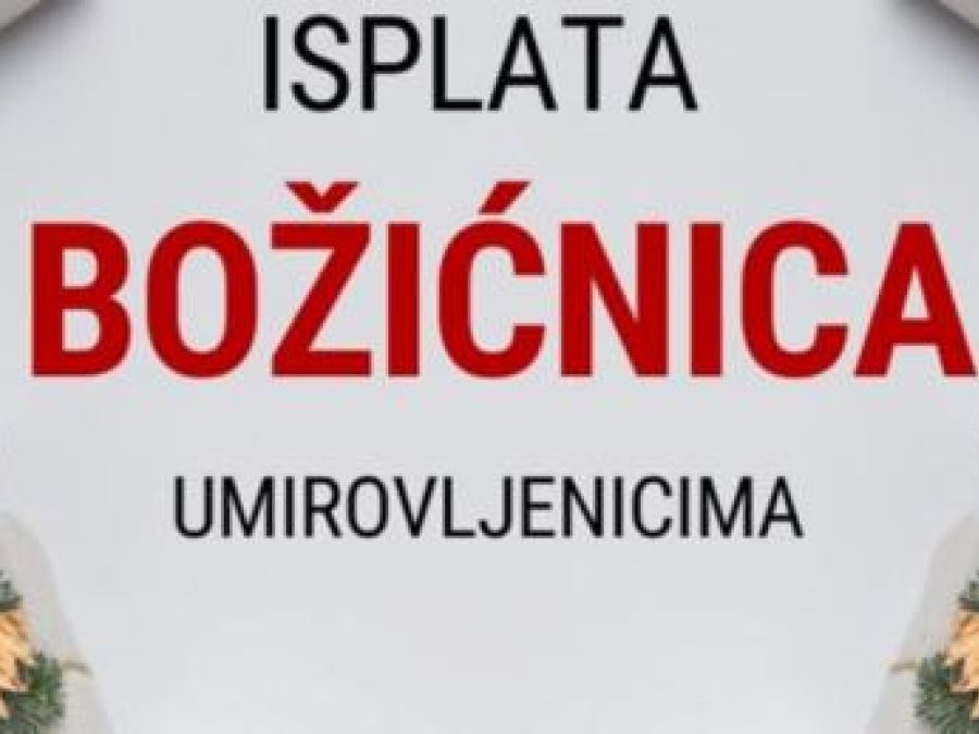 Božićnice za požeške umirovljenike - podnošenje zahtjeva od 21. studenog  do 2. prosinca